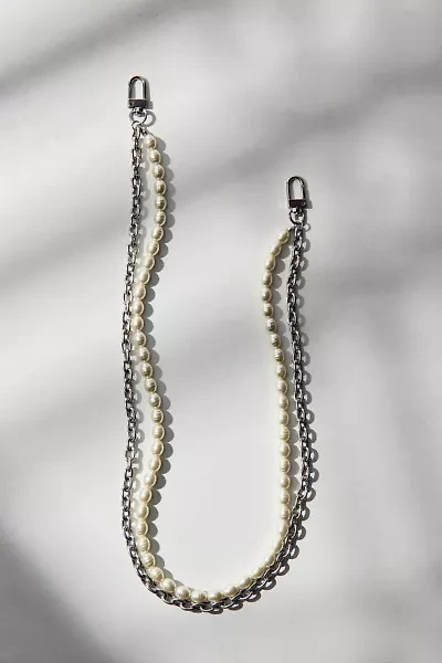 Double Strand Pearl Wallet Chain