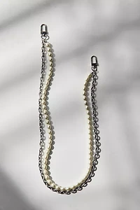 Double Strand Pearl Wallet Chain