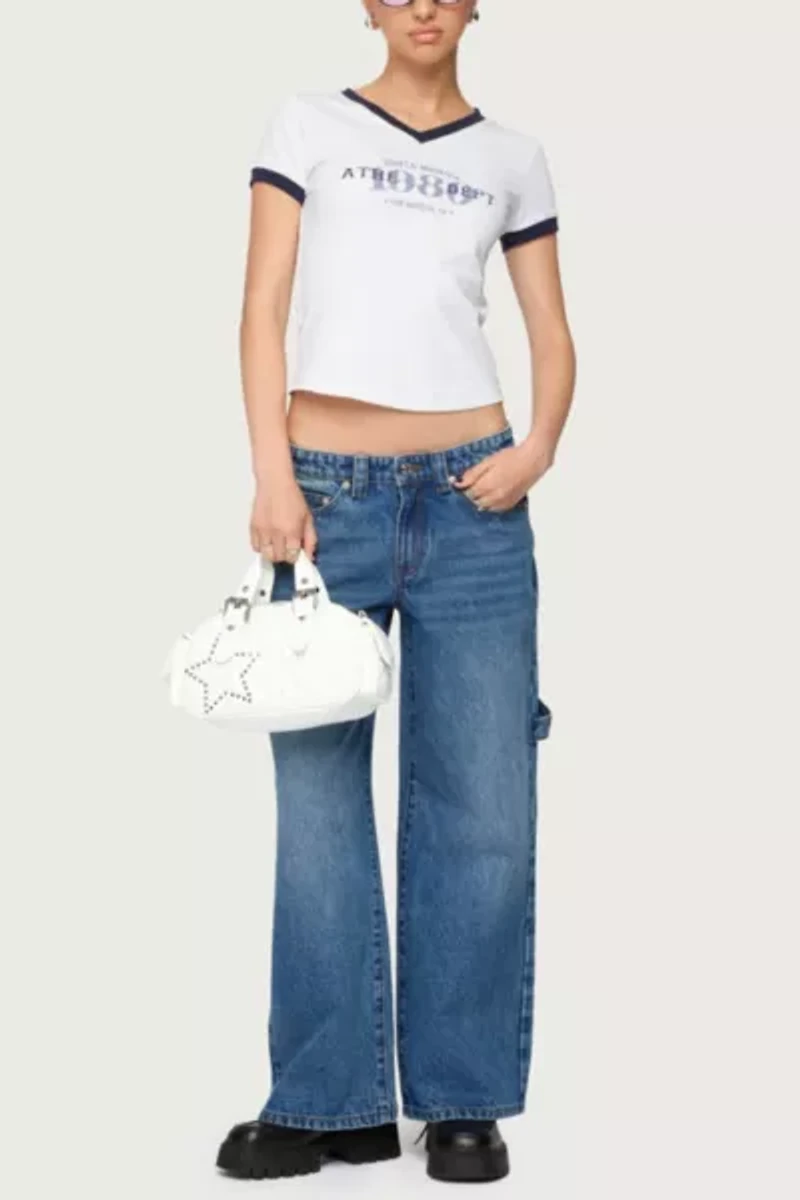 Edikted Petite Carpenter Low Rise Jeans