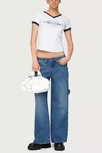 Edikted Petite Carpenter Low Rise Jeans