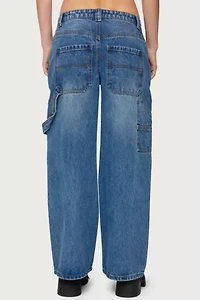 Edikted Petite Carpenter Low Rise Jeans