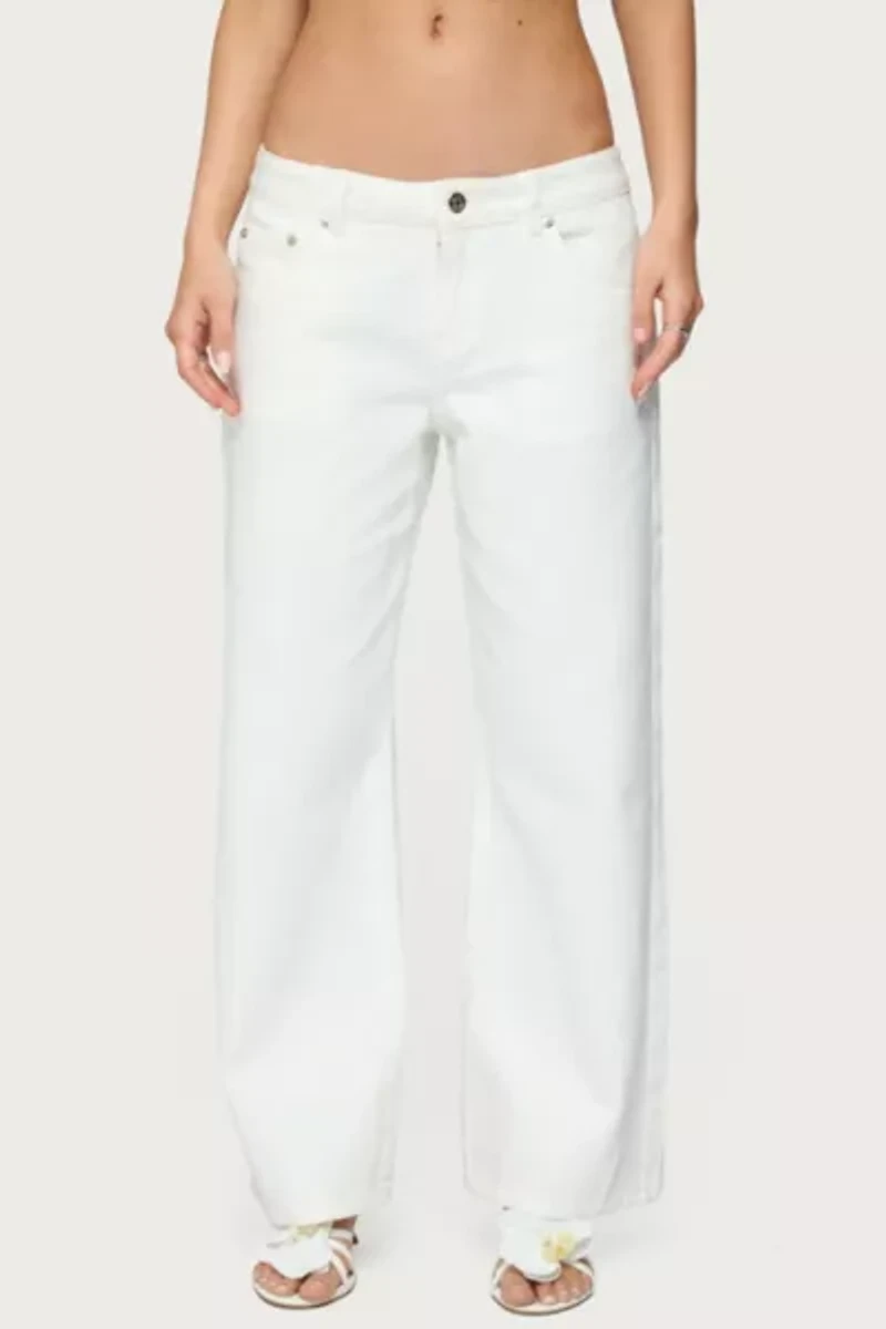 Edikted Petite Roman Low Rise Slouchy Jeans