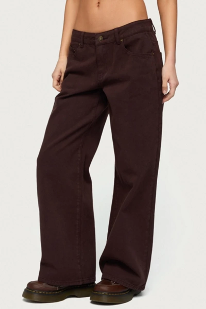 Edikted Petite Roman Low Rise Slouchy Jean