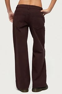 Edikted Petite Roman Low Rise Slouchy Jean