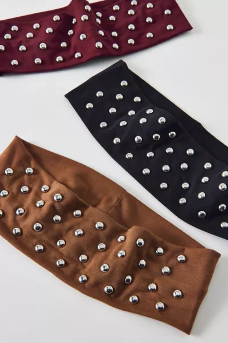 Dome Stud Embellished Soft Headband