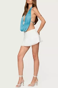 Edikted Seabound Cowl Neck Backless Halter Top