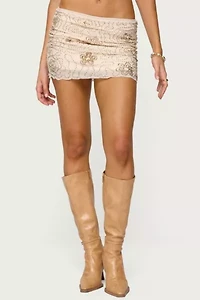Edikted Astrid Beaded Mini Skirt