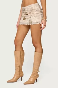 Edikted Astrid Beaded Mini Skirt