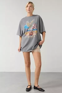 Daytona Eagle Graphic Vintage Wash T-Shirt Dress