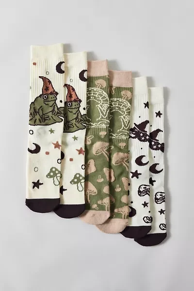 Mushroom Core Crew Sock 3-Pack