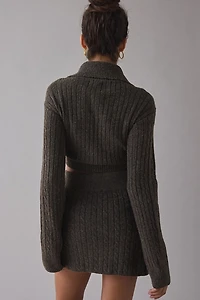 BDG Avery Cable Knit Sweater Skirt 2-Piece Set