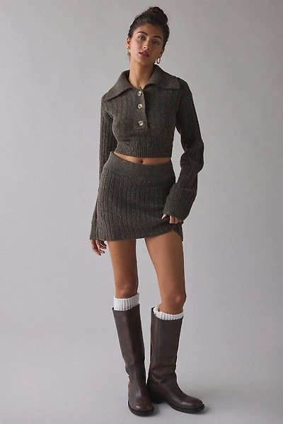 BDG Avery Cable Knit Sweater Skirt 2-Piece Set