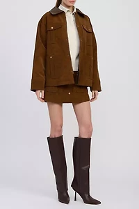 En Saison Eloise Faux Suede Chore Jacket