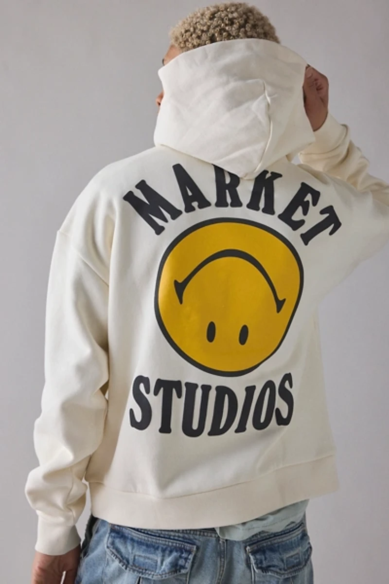 Market Studios X SMILEY Upside Down Graphic Hoodie Sweatshirt