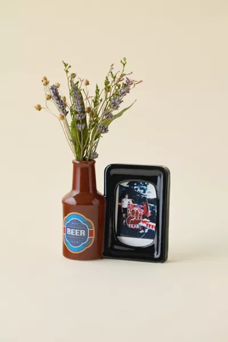 Beer Bottle INSTAX MINI Ceramic Picture Frame Vase