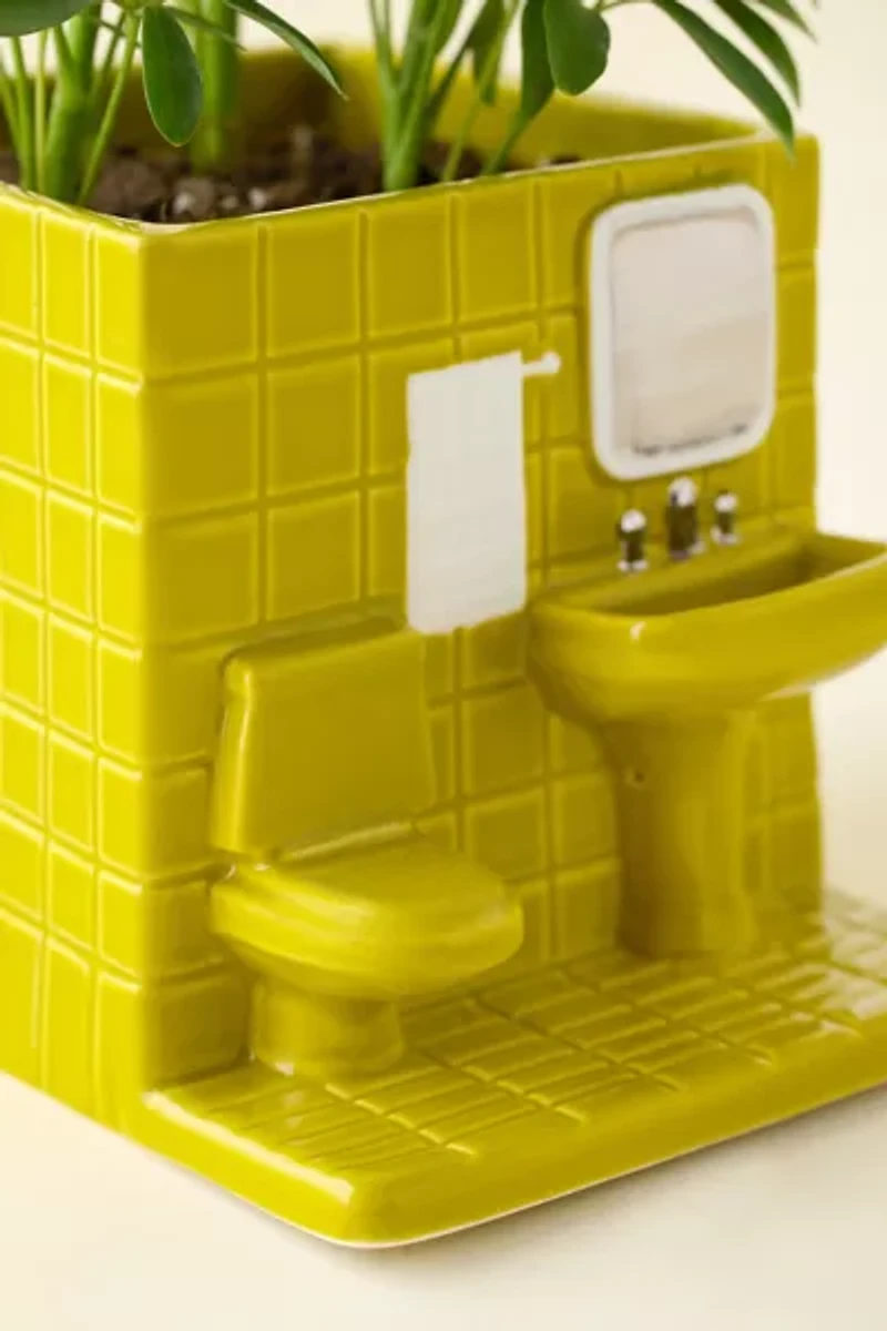 The Loo Bathroom Ceramic Planter