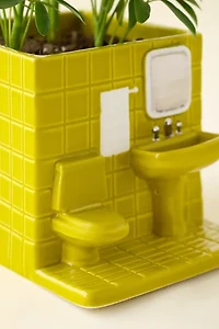 The Loo Bathroom Ceramic Planter