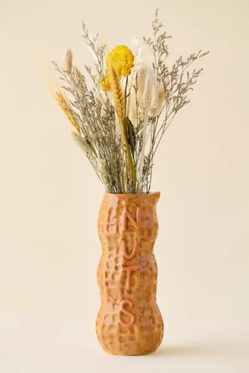 Nuts Peanut Ceramic Vase