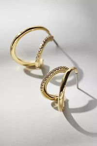 Electric Picks Crosby Rhinestone Double Hoop Earring