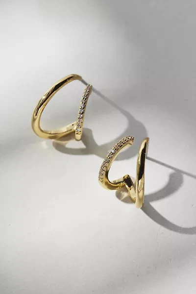 Electric Picks Crosby Rhinestone Double Hoop Earring