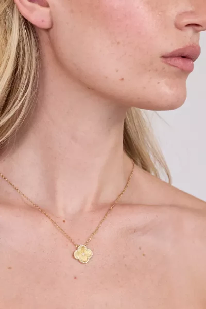 Electric Picks Icon Rhinestone Pendant Necklace