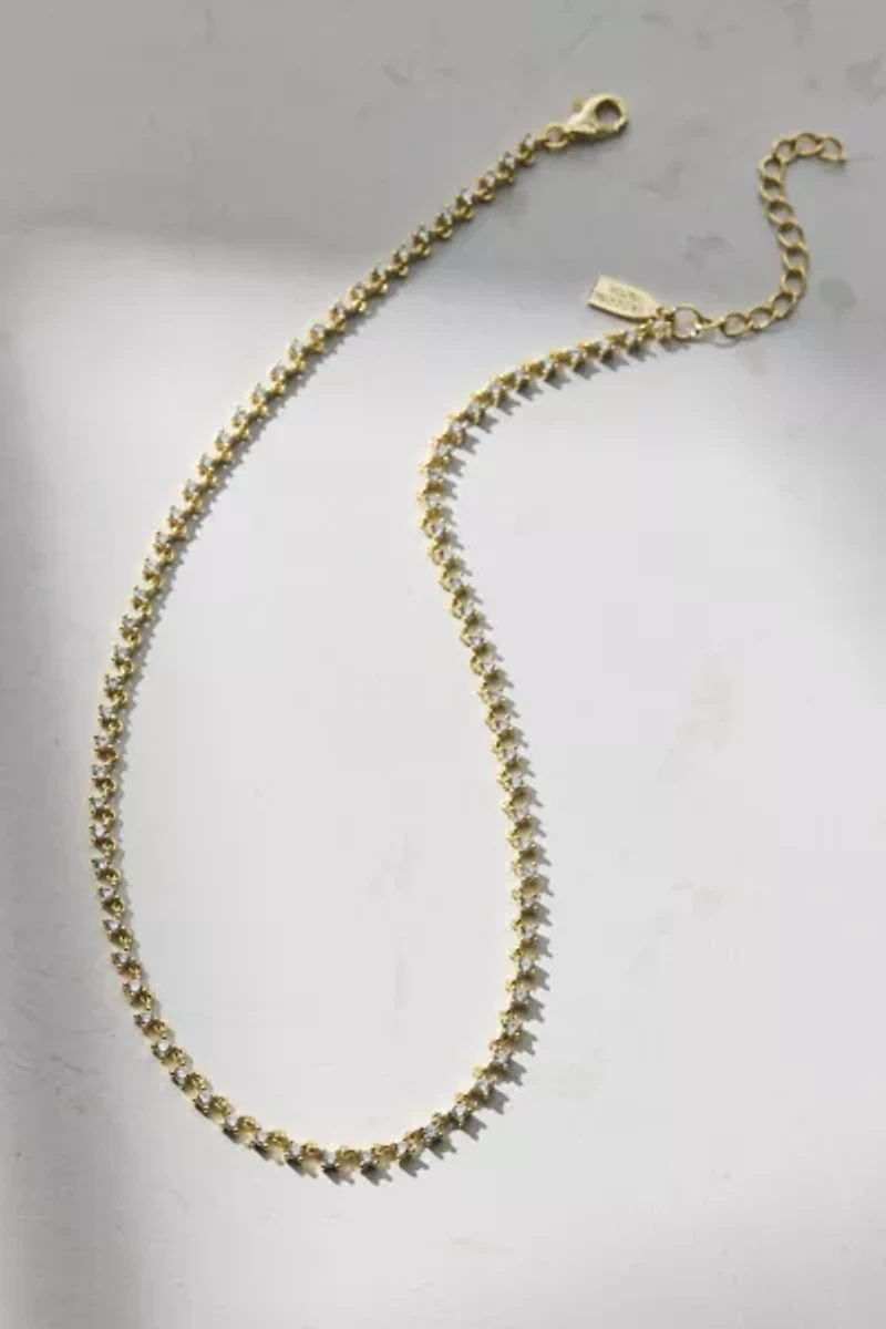 Electric Picks Runway Rhinestone Necklace