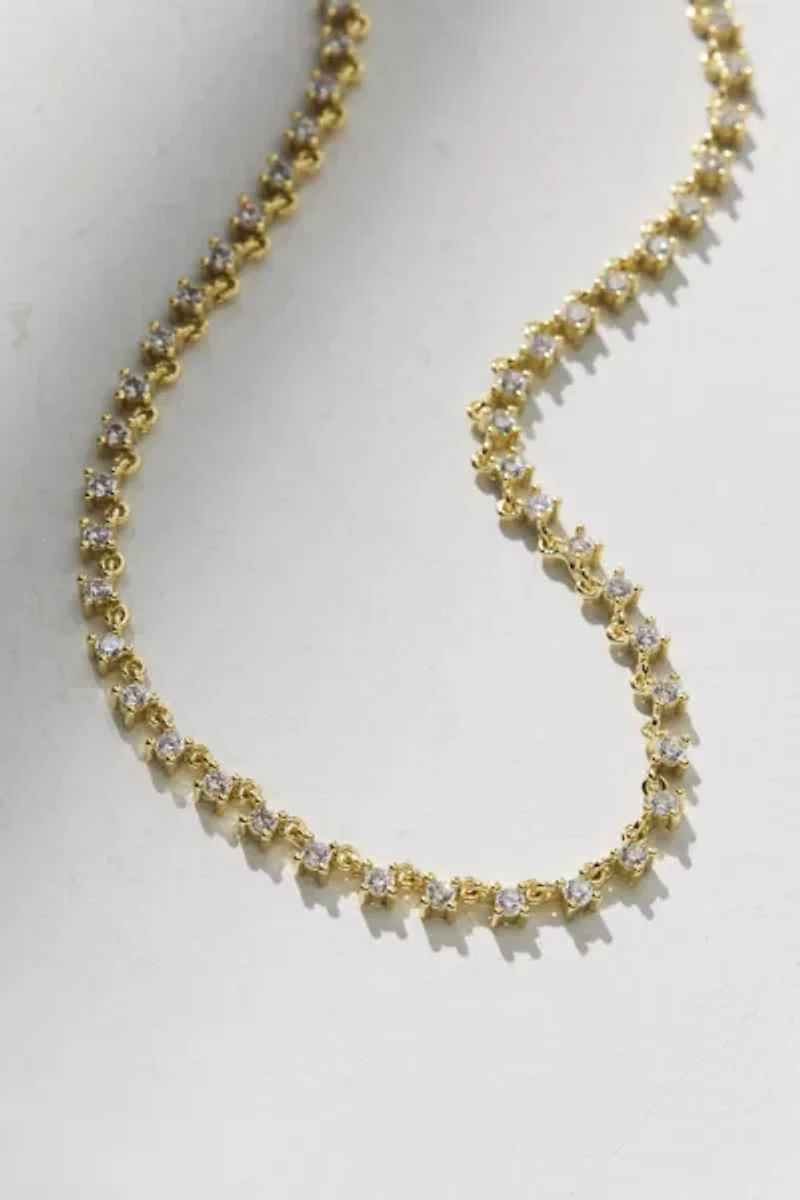 Electric Picks Runway Rhinestone Necklace