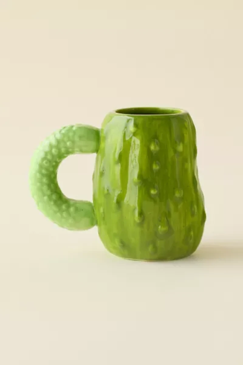 Pickle Sculpted Ceramic Mug