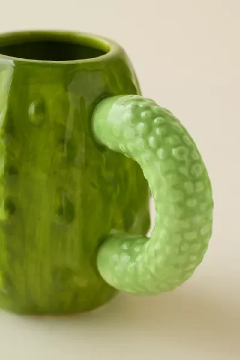Pickle Sculpted Ceramic Mug