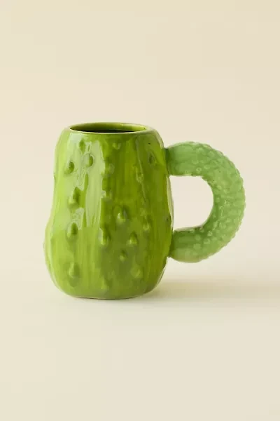 Pickle Sculpted Ceramic Mug
