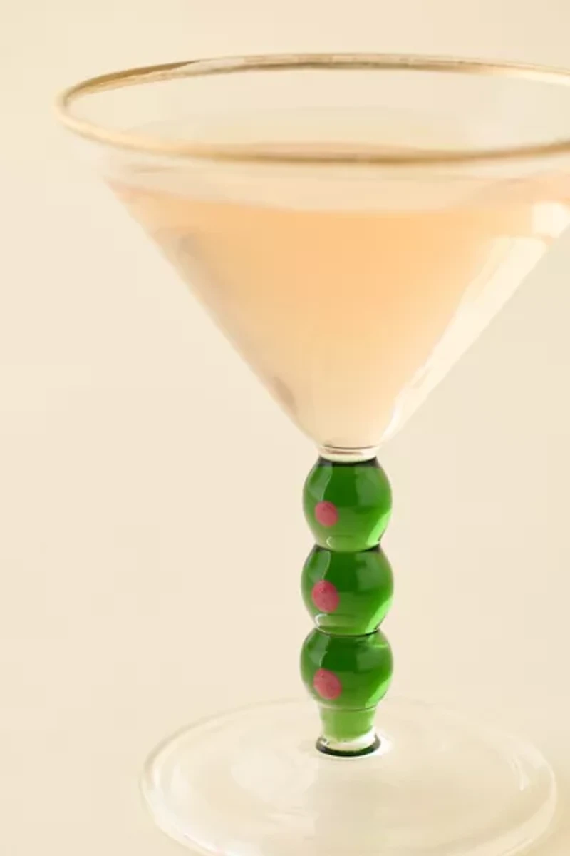 Olive Icon Martini Glass