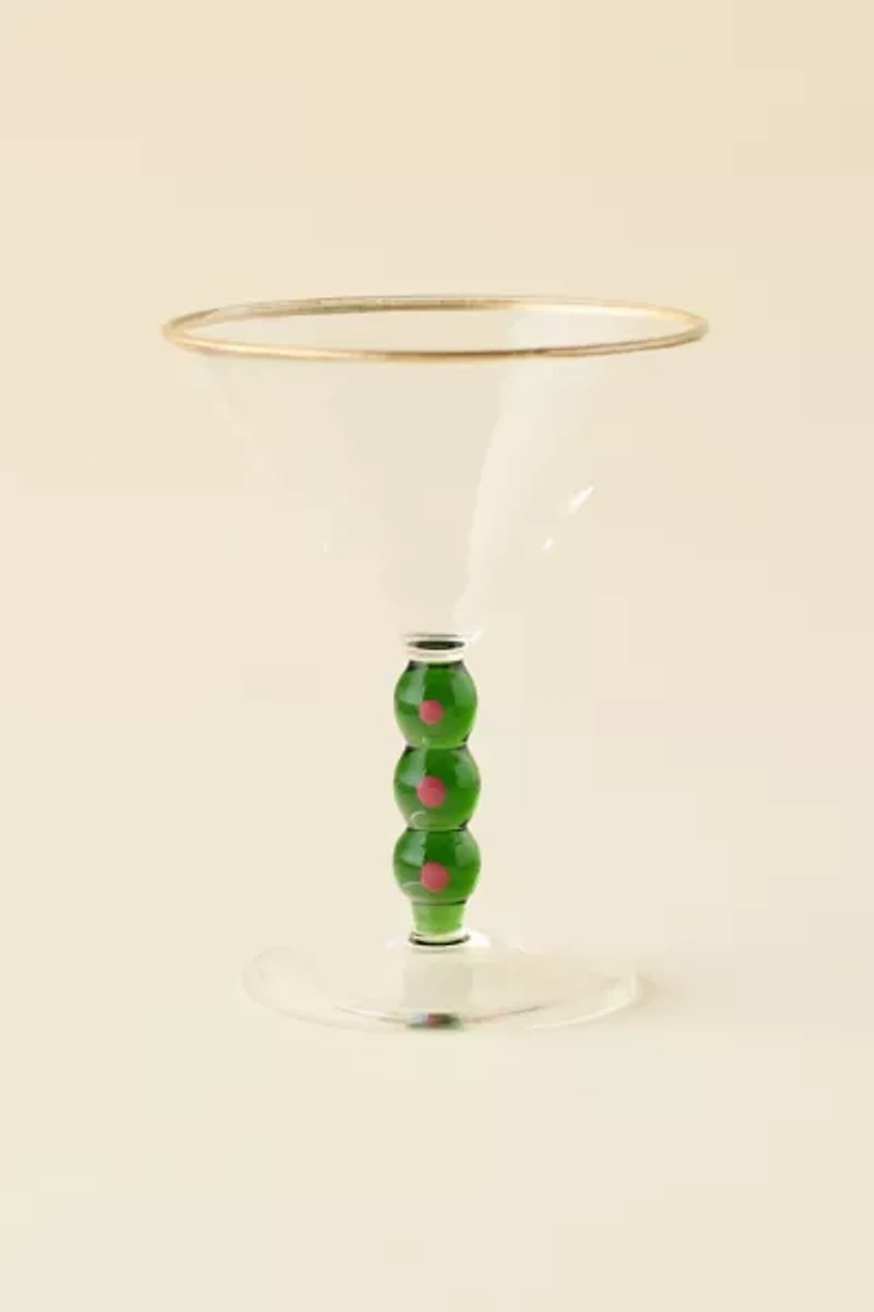 Olive Icon Martini Glass