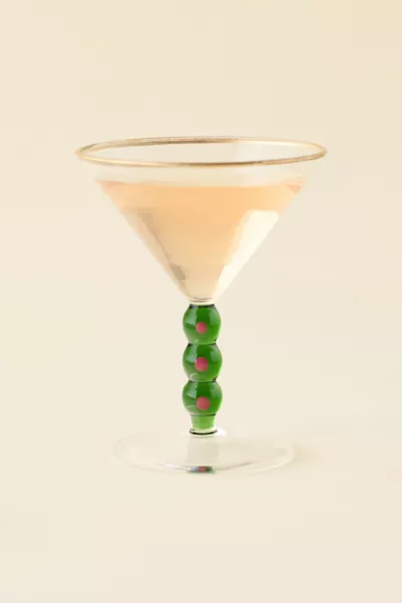 Olive Icon Martini Glass