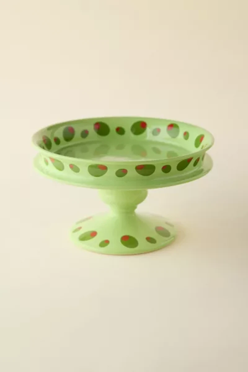 Olive Icon Ceramic Cake Stand