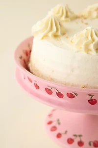 Cherry Icon Ceramic Cake Stand