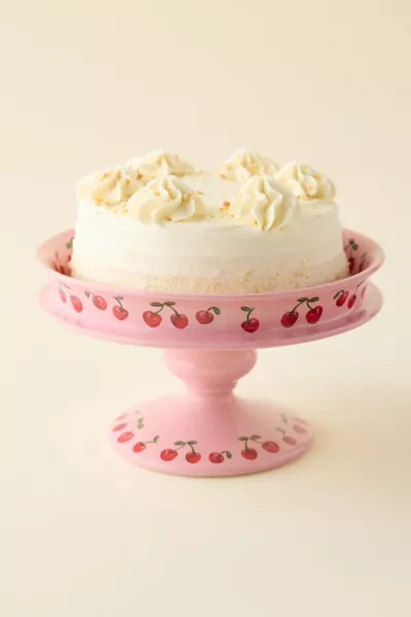 Cherry Icon Ceramic Cake Stand