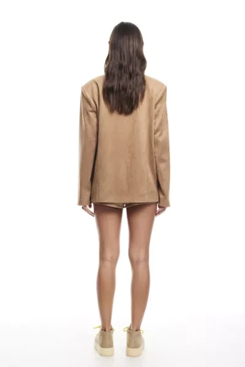 Lioness Balmy Faux Suede Oversized Blazer