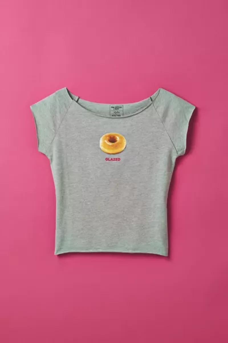 Dunkin' UO Exclusive Graphic Cotton Compression Boatneck Tee