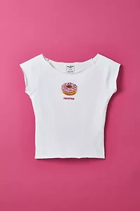 Dunkin' UO Exclusive Graphic Cotton Compression Boatneck Tee