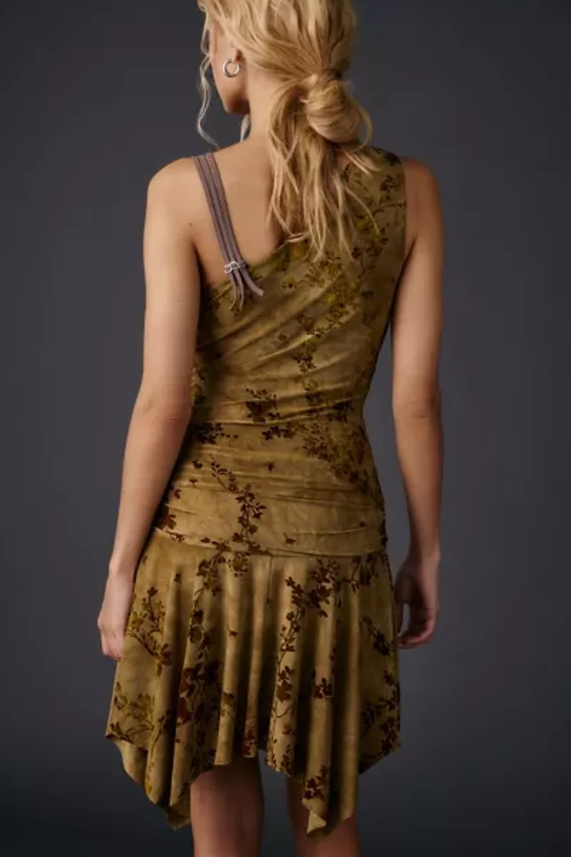 UO Amber Jersey Knit Asymmetric O-Ring Strap Tank Top