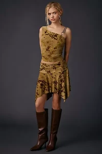 UO Amber Jersey Knit Asymmetric O-Ring Strap Tank Top