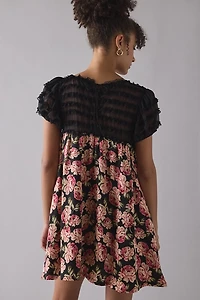 For Love & Lemons Belmond Floral Babydoll Mini Dress