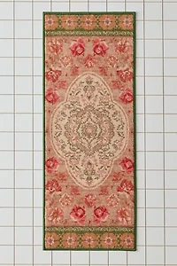 Minerva Floral Plush Printed Bath Mat