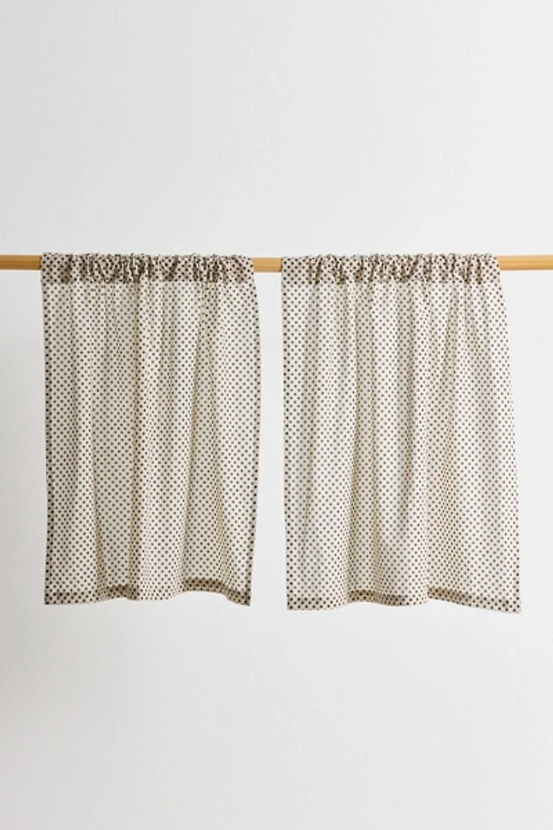 Lucy Polka Dot Patterned Café Curtain Set