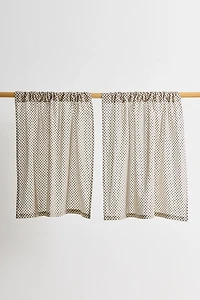 Lucy Polka Dot Patterned Café Curtain Set