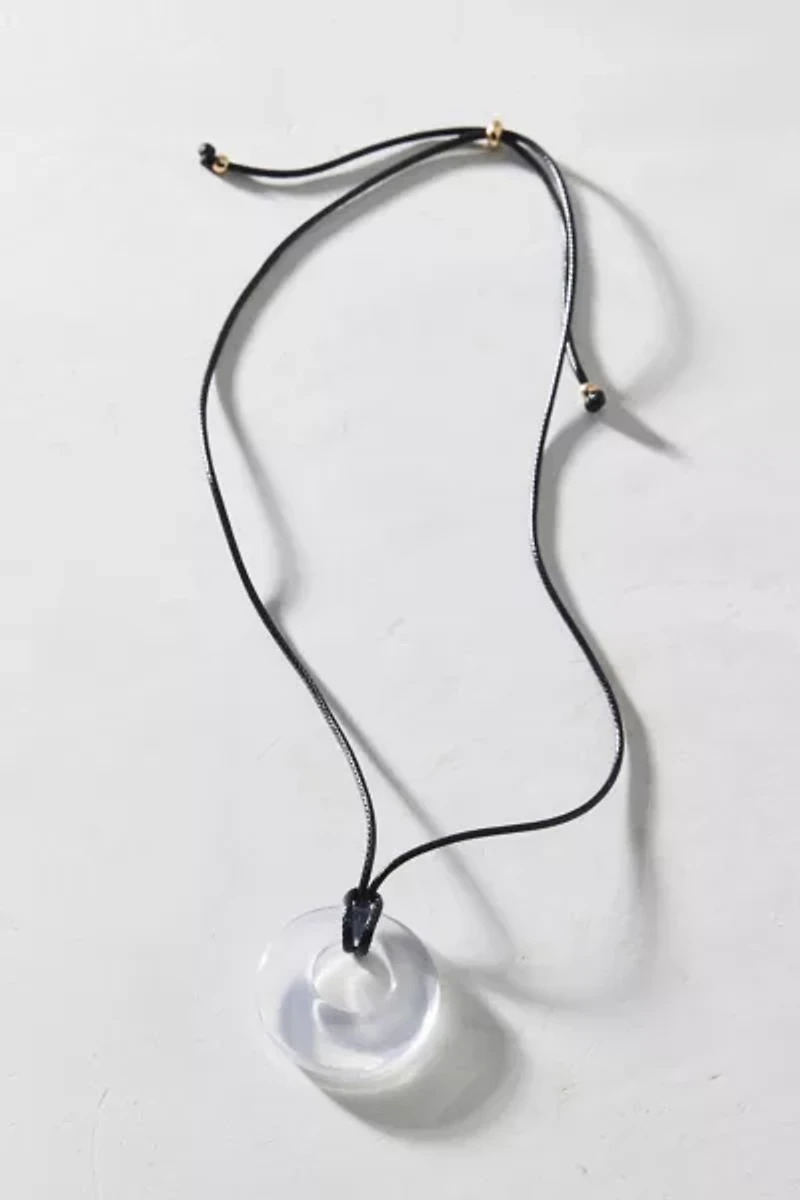 Court Resin Pendant Corded Necklace