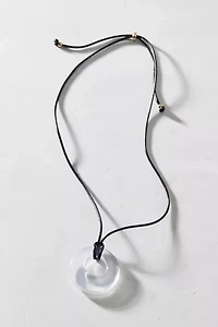 Court Resin Pendant Corded Necklace