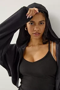 Out From Under Soft Serve Terry Hooded Shrug Top