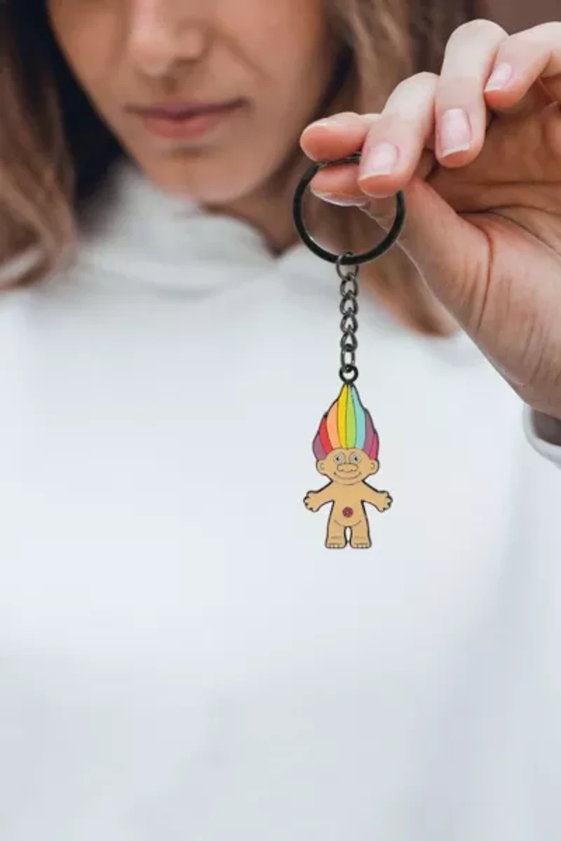 Trolls Rainbow Keychain