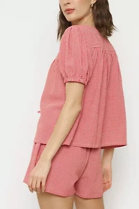 Whimsy + Row Birdie Tie-Front Top